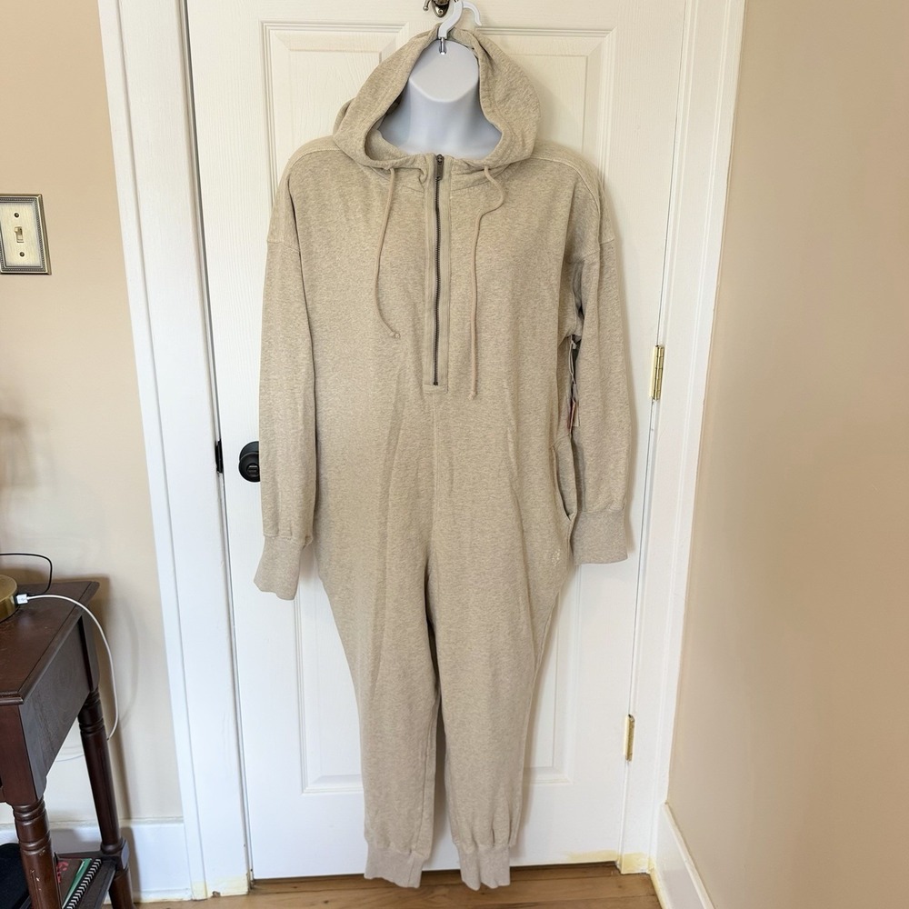 Free People Hatch Heather Gray (XL) Jumpsuit French Terry Lounge‎ Maternity NWT